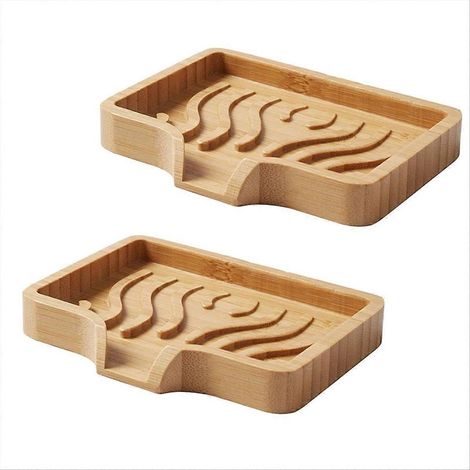 Porte-savon en bois à drainage automatique (1/5)