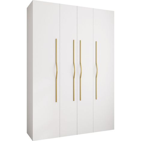 Armoire Hartford 564, Blanc, 246x170x42cm, Portes d'armoire: Avec des charnières, Nombre d'étagères: 0 (1/5)