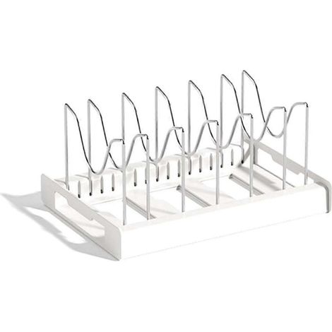 Ausziehbarer Deckelorganizer, rutschfester Halter für Töpfe und Pfannen (1/5)
