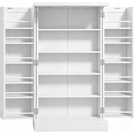 Meuble de cuisine blanc MDF 60 x 30 x 104 cm (1/5)