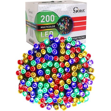 Luci natalizie per albero di Natale, 200 LED multicolore per interni, disposte ad anello (1/4)