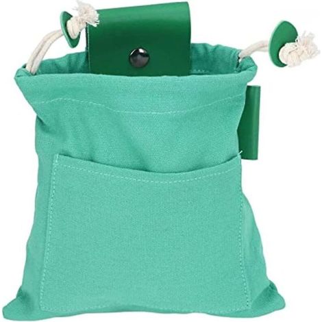 Pochette de recherche de nourriture en toile, pochette de rangement de légumes de jardin, sac de cueillette de fruits en toile, sac de ceinture de recherche de nourriture en cuir PU (1/5)