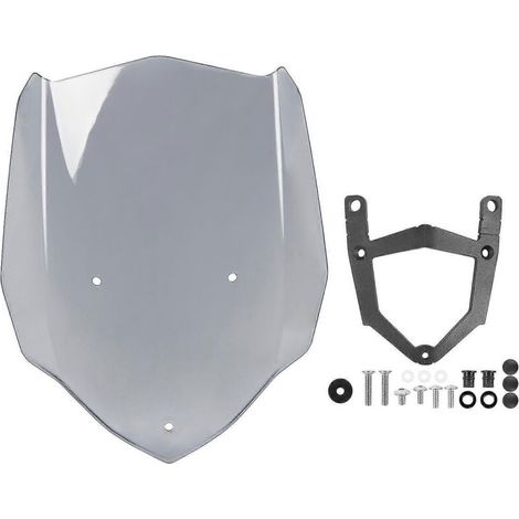 Pare-brise Sport Touring pour Yamaha MT-03 (2016-2019) avec support de fixation et accessoires – Teinte fumée claire (1/5)