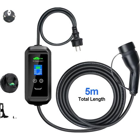 Chargeur EV, Design Portable, Courant Ajustable, APP-3.6KW, TYPE2 (1/2)