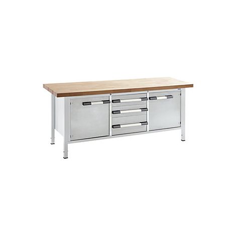 Banco de trabajo de altura regulable  bastidor modular  anchura