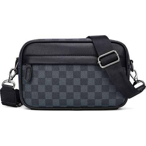 Bolsa de herramientas, bandolera informal a cuadros para hombre, bandolera deportiva de cuero, personalizada, moderna, pequeña, cuadrada - RAPANDA (1/5)