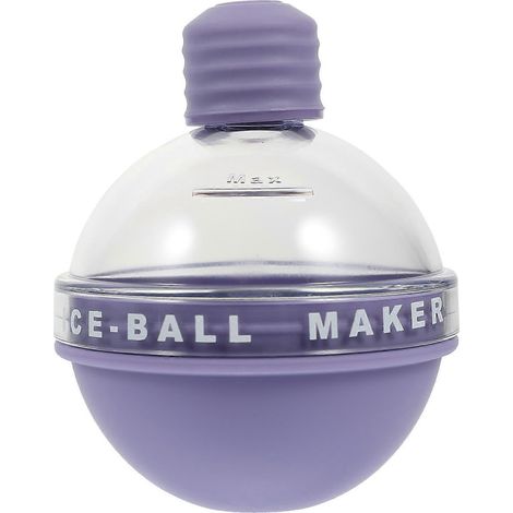 Moule à glaçons sphériques créatif pour la maison, moule à glaçons sphériques pour whisky avec couvercle-8x6.7x6.7cm-Purple (1/4)