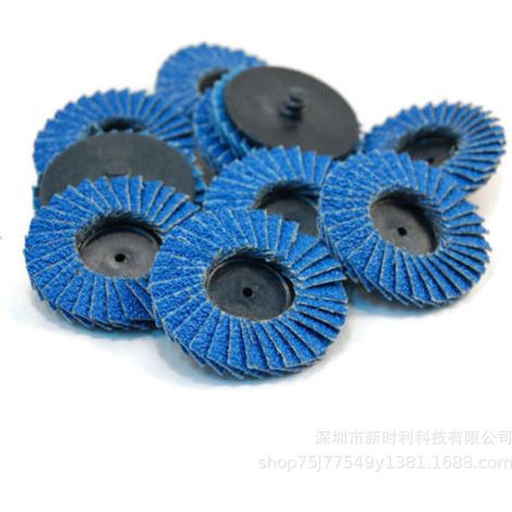 10 roues à lamelles pneumatiques miniatures de couple bleues de 2 pouces à grain 40 (2 pouces 50 mm)