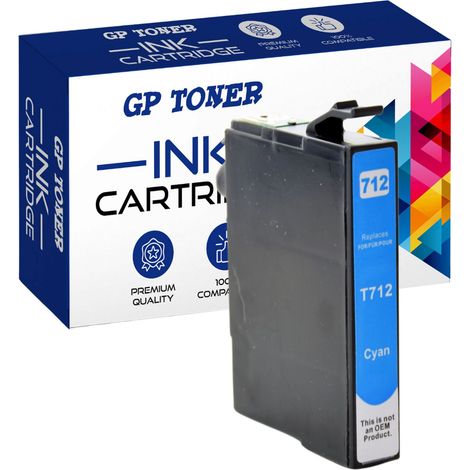 Epson GP-E712C Cyan - kompatible Tinte (1/5)