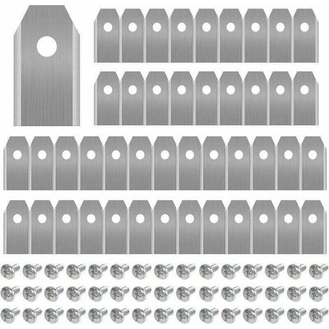 45 x Titanium Knife Blades for All Husqvarn/Automower/Yardforce/Gardena Robotic Lawn Mowers (3g-0.75mm) with 45 Screws, Replacement Blades for Models 105,310,315,320,420,430x,r40i (1/4)