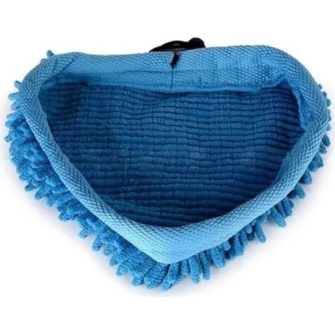 Deux recharges bleues pour balai à franges, en chenille triangulaire à vapeur, compatibles avec les modèles H2O X5 et H20, tissu lavable. (1/3)