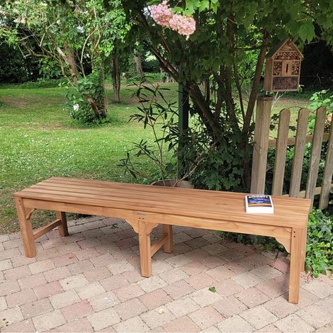 Banc en teck massif Melbourne 180 cm (sans dossier) (1/6)
