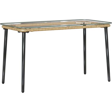Maison Exclusive - Tavolo da Giardino Naturale 80 x 40 x 45 cm polyrattan
