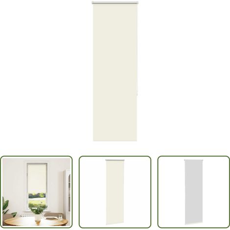 Sichtschutz - Verdunkelungsrollo Cremeweiß 50x175cm Stoffbreite 45,7 cm (1/5)