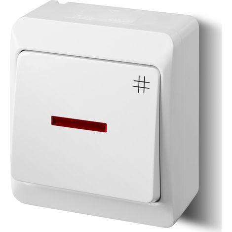 Interruptor elektro-plast hermes cross iluminado IP44 10AX 250V