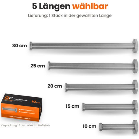 Edelstahl Garderobenhaken Kleiderlüfter Wäsche Haken Kleiderstange Wäschestange 30 cm (1/5)