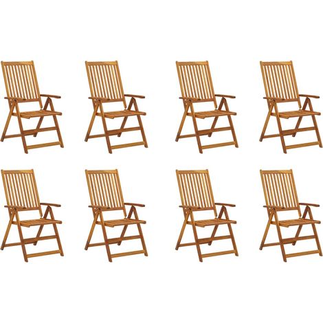 Maison Exclusive - Klappbare Gartenstühle mit Kissen 8 Stk. Massi