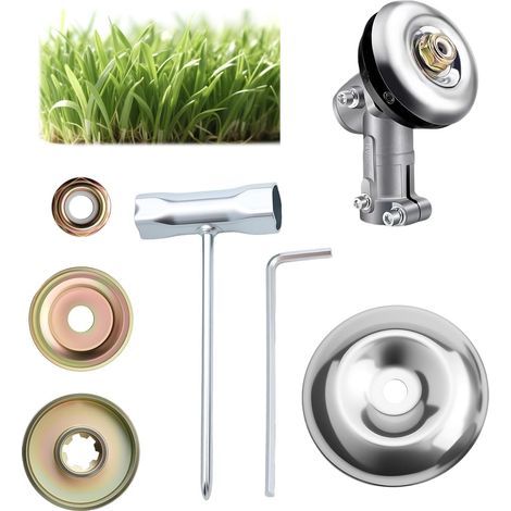 6 Pièces Kit Fixation Universel pour Tête de Débroussailleuse, Brosse Debroussailleuse Écrou et pour Lame, Compatible Tondeuse, Coupe-Bordures, Brosse Métallique Débroussailleuse (1/5)