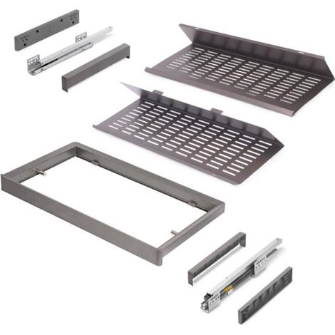 Emuca Kit de zapatero extraíble titanio moderno
