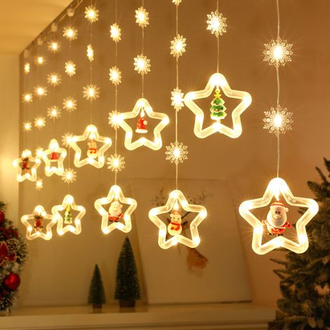 Guirlande lumineuse pour sapin de Noël, 5 mètres de ruban décoratif pour sapin de Noël, guirlande lumineuse LED (argent) (1/5)