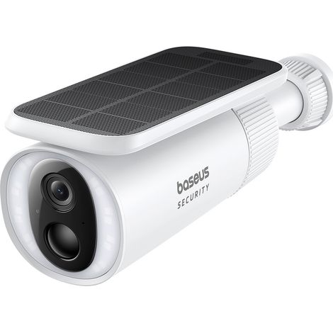 Telecamera di sicurezza S1 per esterni a energia solare, 2K, 8x, 8 GB, 400 lm - Bianca (1/5)