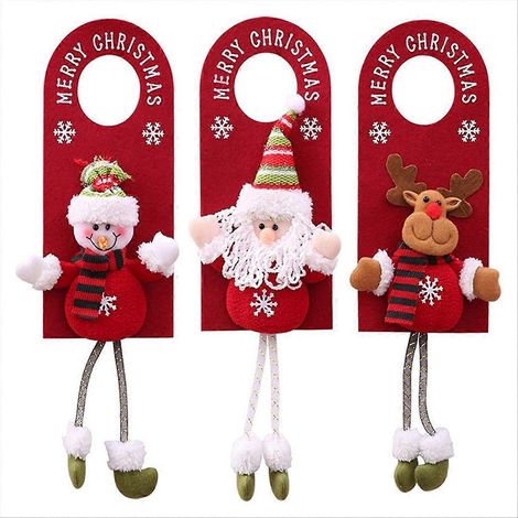 Porte-poupées suspendu déco de Noël, porte-vêtements mural ornement festif pour maison (1/5)