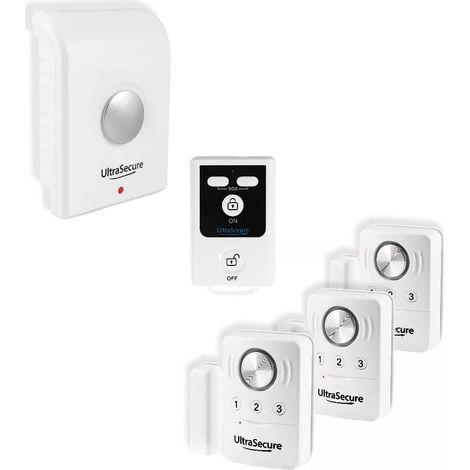 Alarme autonome sans fil sur piles - 3 détecteurs d'ouverture + vibration avec 4 sirènes (BT) (1/5)