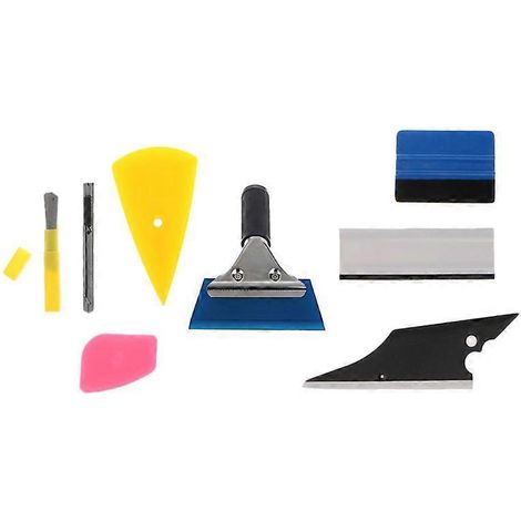 Kit de 8 outils pour la pose de films adhésifs et de films pour vitres de voiture : raclette et outil pour la pose de films adhésifs. (1/5)