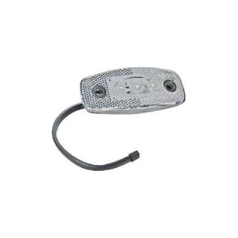 Feu de position BLANC LED + CABLE PLAT 500 mm