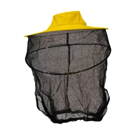 Art.147 Maschera in tulle con cappello tendivelo giallo o bianco - Giallo