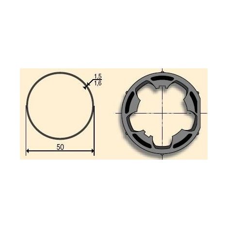 SOMFY Adaptation Roue Clip Dur Ø50 (1/2)