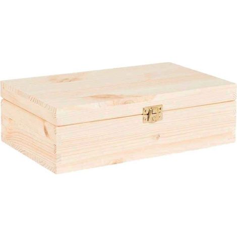 Boite à thé 12 compartiments en pin