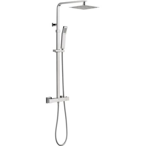 Colonne thermostatique skara avec rociateur en acier 25 noir noir - källa