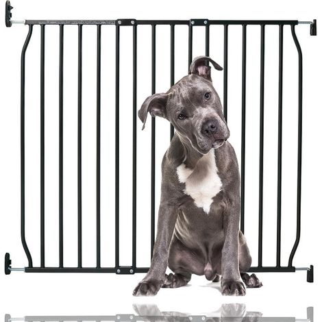 Bettacare Eco Screw Fit Pet Gate, Black, 120cm - 130cm, Screw Fitted Dog Gate, Safety Gate for Puppy