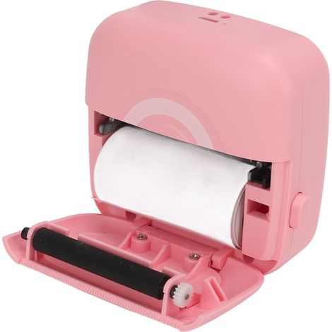 Mini imprimante thermique, imprimante d'autocollants portable Bluetooth, 200 DPI, rechargeable par USB, petite imprimante intelligente de correction d'erreurs, rose. (1/5)