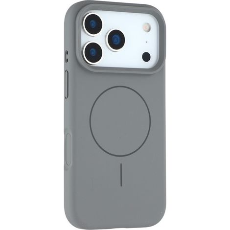 Funda de silicona para iPhone 17 Pro - Compatible con MagSafe, antichoque, gris (1/5)