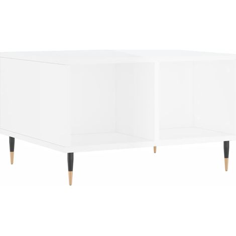 Maison Exclusive - Couchtisch Hochglanz-Weiß 60x50x36,5 cm Holzwe