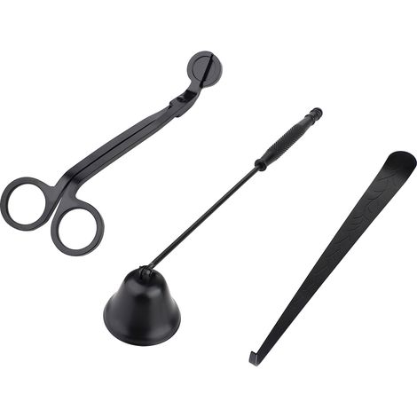 Mano Kerzenlöscher aus Edelstahl [Löscher/Kerzentrimmer/Haken-Set] – 3-teiliges Set für die Heimdekoration (1/5)