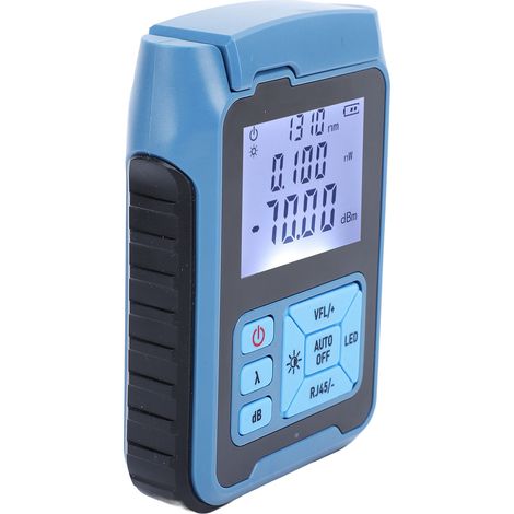 Metreur de puissance fibre optique 10 mW rechargeable 850-1650 nm précis testeur câble fibre polyvalent (1/5)
