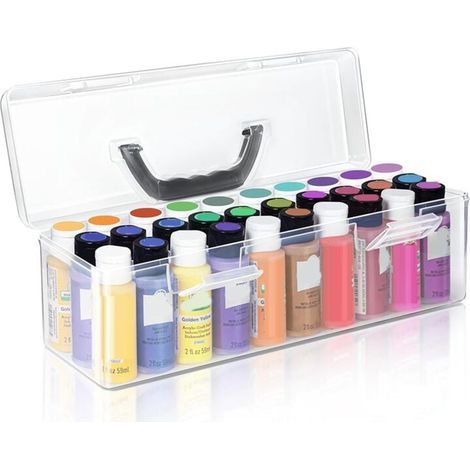 Storage Box for 30 Bottles of 2 Fluid Ounce Acrylic Paint (1/4)