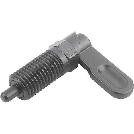 KIPP Sperrriegel mit Anschlag links D=8 M16 Form A Griff unbeschichtet ohne Mutter (1/3)