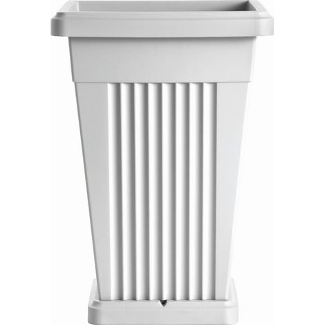 1PZ VASO PIRAMIDE Col. Bianco cm. 40x40x59 h (1/2)