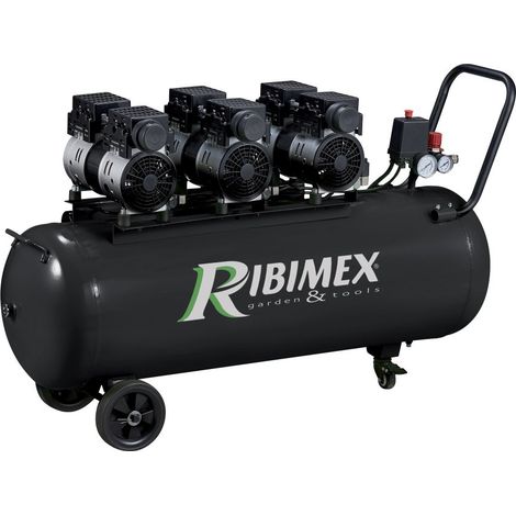 Compressore da 3 CV su serbatoio da 100 litri, silenzioso - PRCOMP3/100SILR - Ribimex