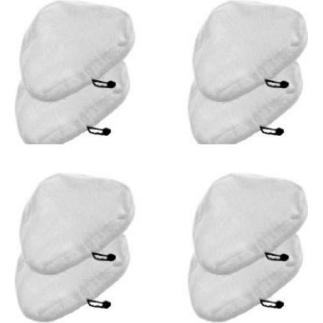 8pcs Lingettes Microfibres pour Balai Vapeur H2O MOP Serpillères de Rechange pour Nettoyeur Vapeur Triangulaire Pads de Nettoyage (1/4)