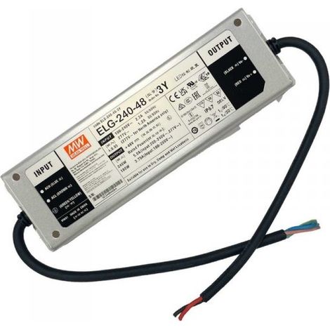 MW MEAN WELL ELG-240-48-3Y Alimentatore IP67 200W 48V 5A Input 220V e 110V