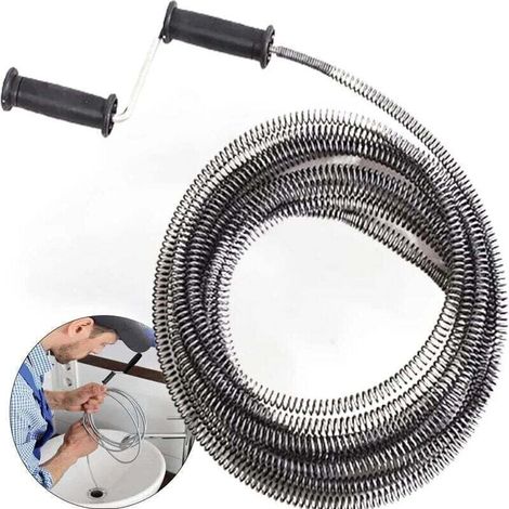 Vente chaude-Débouchage de tuyau Débouchage de furet, débouchage de manivelle Poignée rotative de 3 m, débouchage d'évier pour les blocages tenaces.,de