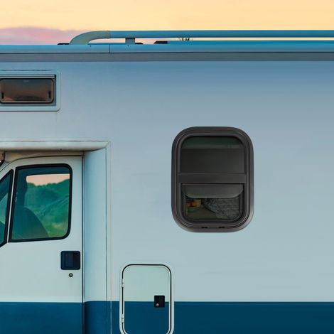 Fenêtre pour Camping-Car 300x400mm, Fenêtre Coulissante Verticale, Aluminium & Verre de Sécurité, Noir, Remplaçant Direct (1/5)