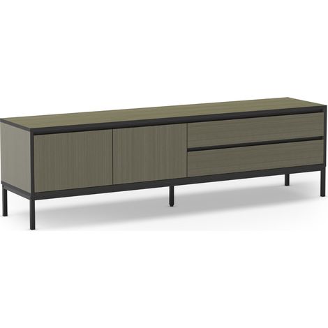 VANA - Meuble TV 180cm -en mélamine - Vert (1/5)