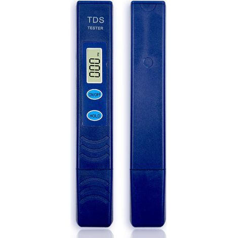 TDS-Wassertester, Trinkwassertester, Wasserqualitätstester 0–9990 ppm, Tragbarer Wassertester für Trinkwasser, 2er-Pack, Dunkelblau