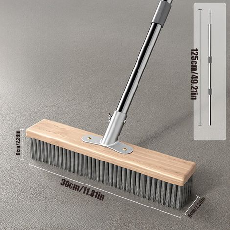 AULEDIO Brosse de nettoyage de sol légère de 30 cm, brosse de nettoyage de sol permettant d'économiser du travail pour l'entretien quotidien (1/5)